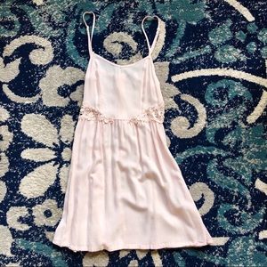 H&M Adjustable Strap Boho Pink Sun Dress